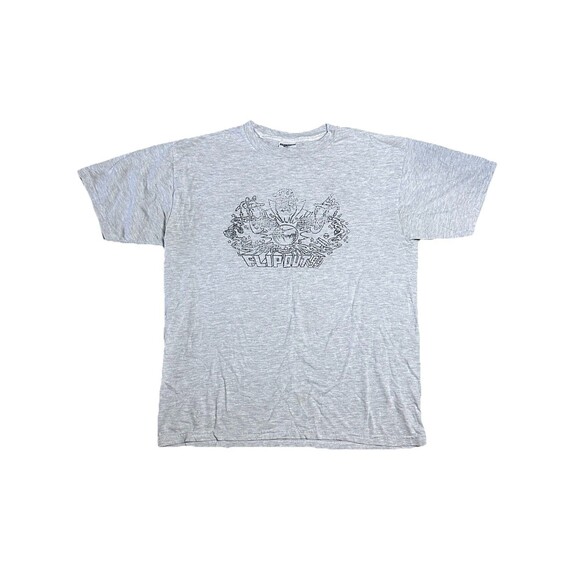 Vintage Flipout ‘99 Wizard Pinball Expo T Shirt Double Sided Grey Logo‎ Fader - Picture 1 of 6